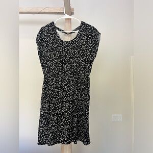 Pink Republic Black Dress with Flowers